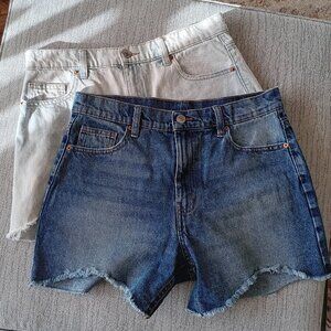 Bundle of 2 100% cotton denim shorts, 4.5" Length, Size 27